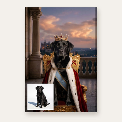 From a pet's photo to the finished Royal King portrait