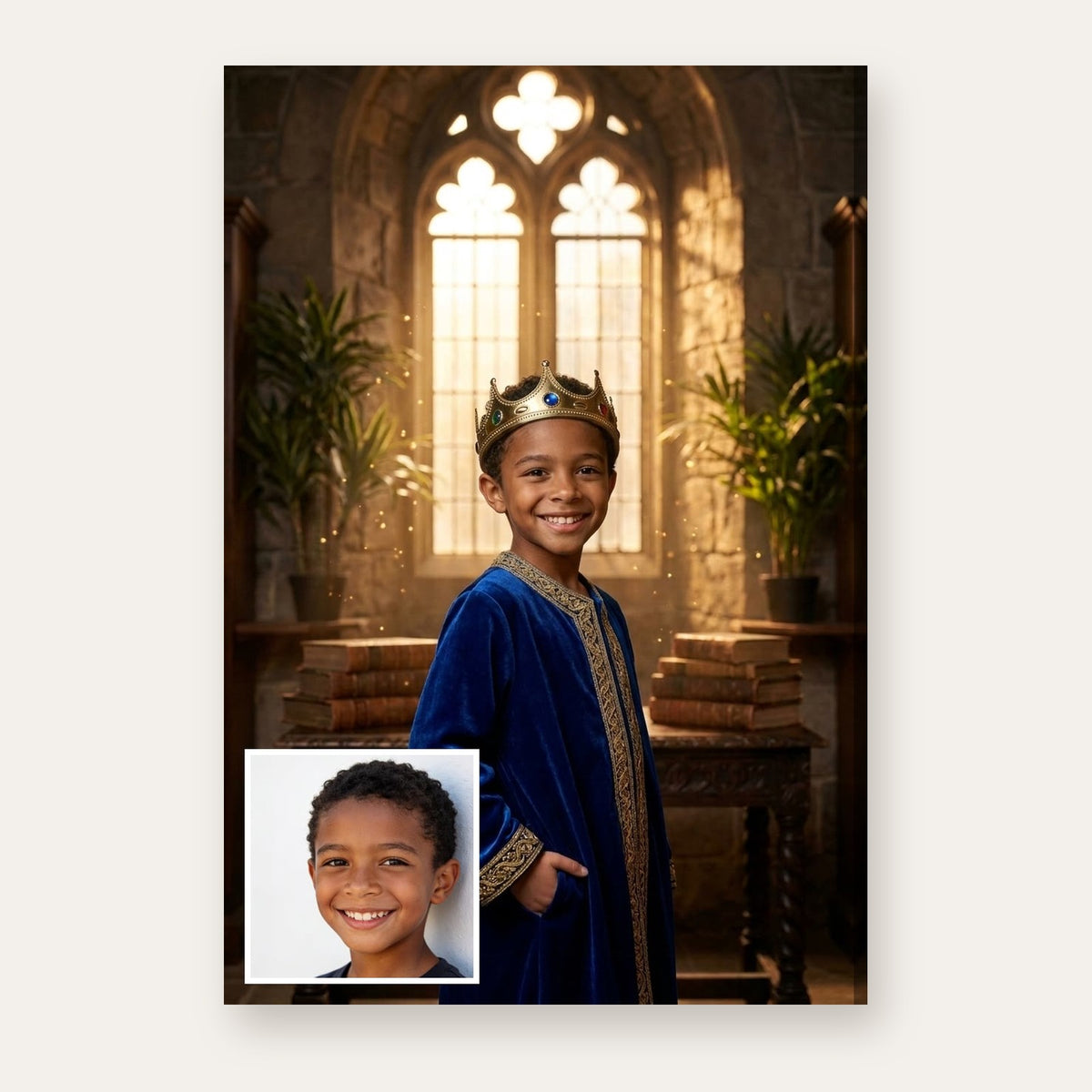 From a child's photo to the finished Little Royal portrait