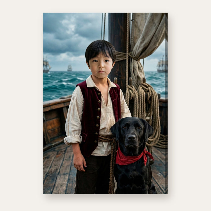 Another example of the Storm Sea Pirate & First Mate portrait, as a pirate captain on the deck of a tall ship