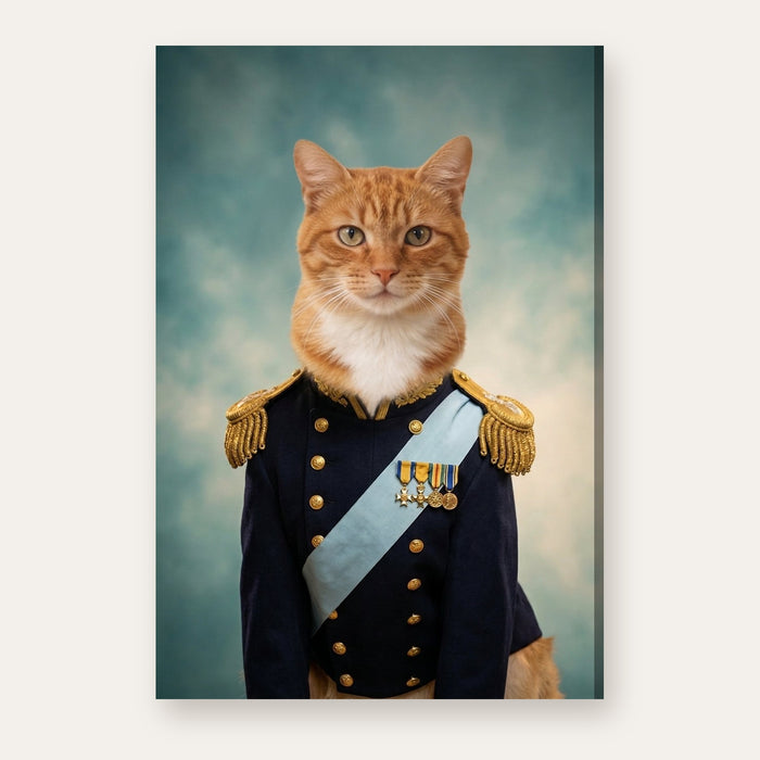 Another example of the Admiral portrait, in a navy admiral uniform with gold epaulettes