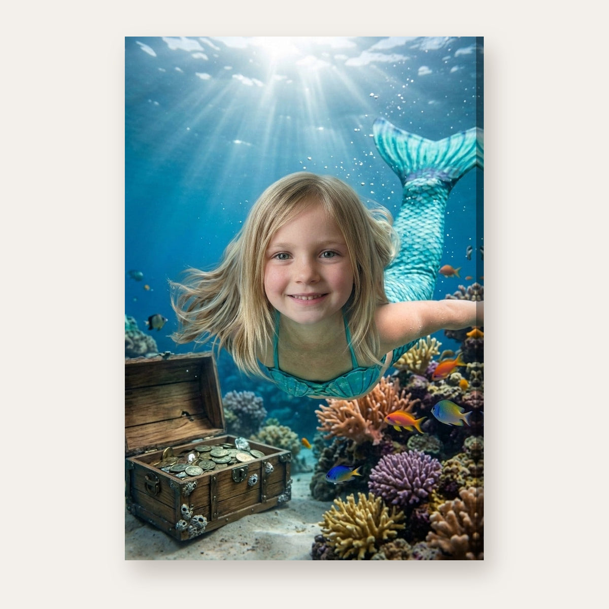 A third example of the Coral Reef Mermaid portrait