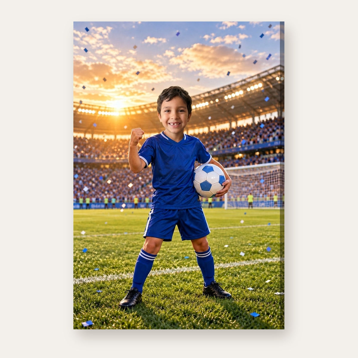 Victory Goal — Custom Kid Portrait Canvas